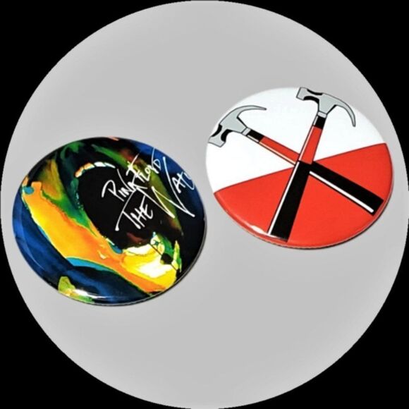 Pink Floyd Button Pin Set The Wall Movie Hammer Rock Music Lover - Picture 1 of 1